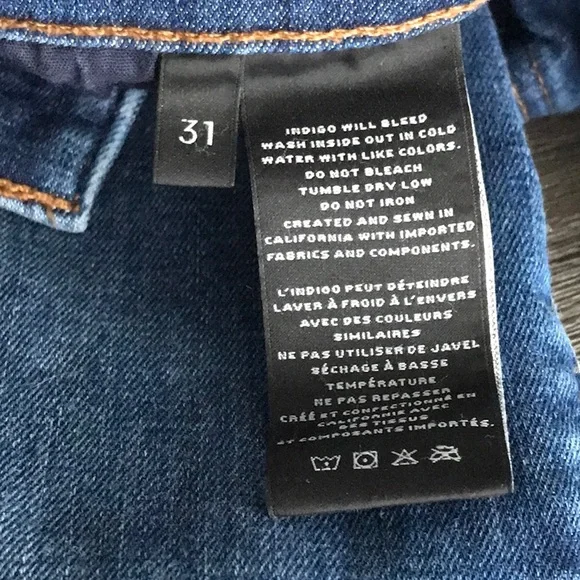 J BRAND LOW RISE CROP AFFINITY DESTRUCT JEANS 31 - Picture 3 of 4